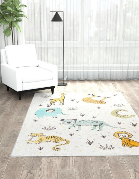 Unique Loom Whimsy Kids Collection Area Rug - Zoo