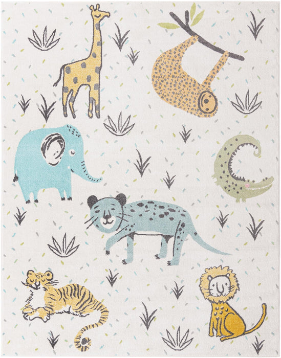 Unique Loom Whimsy Kids Collection Area Rug - Zoo