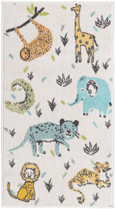 Unique Loom Whimsy Kids Collection Area Rug - Zoo