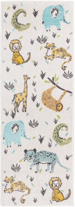 Unique Loom Whimsy Kids Collection Area Rug - Zoo