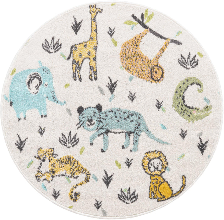 Unique Loom Whimsy Kids Collection Area Rug - Zoo