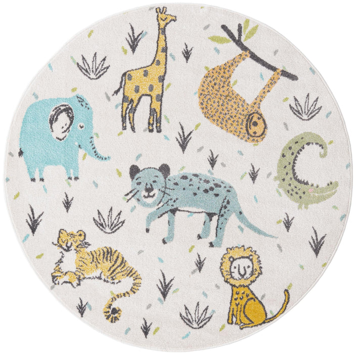 Unique Loom Whimsy Kids Collection Area Rug - Zoo
