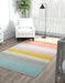 Unique Loom Whimsy Kids Collection Area Rug - Pastel Abstract Rainbow