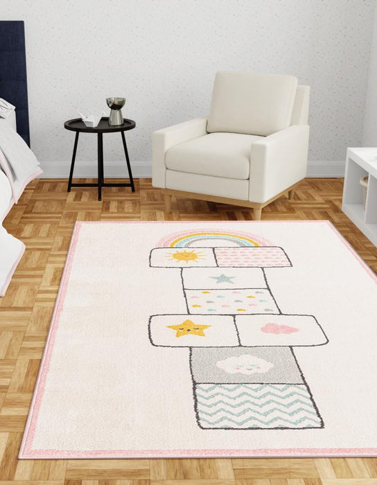 Unique Loom Whimsy Kids Collection Area Rug - Hopscotch