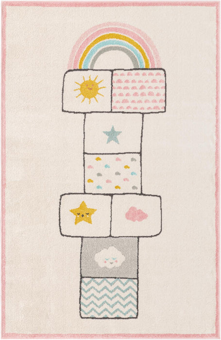 Unique Loom Whimsy Kids Collection Area Rug - Hopscotch