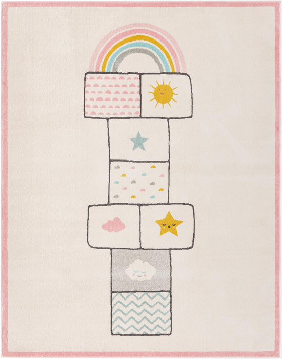 Unique Loom Whimsy Kids Collection Area Rug - Hopscotch