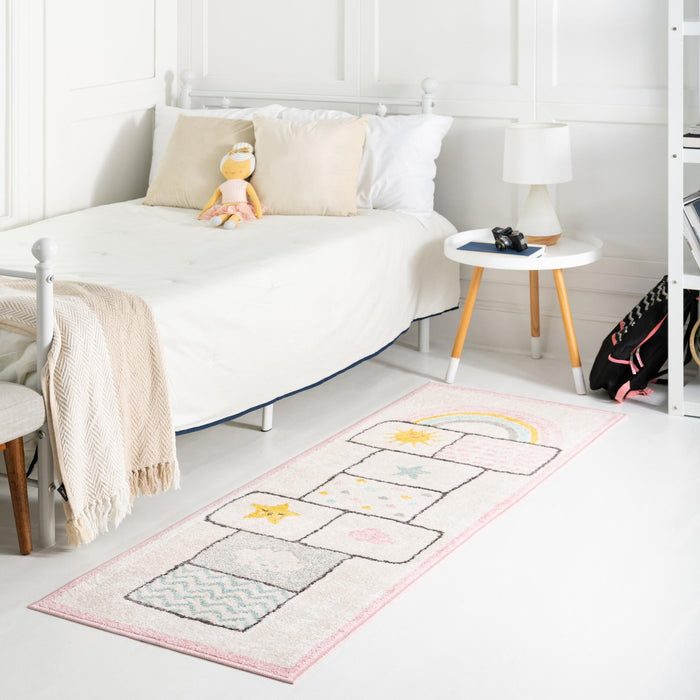Unique Loom Whimsy Kids Collection Area Rug - Hopscotch
