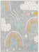 Unique Loom Whimsy Kids Collection Area Rug - Rainbow, Stars, And Clouds