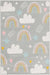 Unique Loom Whimsy Kids Collection Area Rug - Rainbow, Stars, And Clouds
