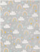 Unique Loom Whimsy Kids Collection Area Rug - Rainbow, Stars, And Clouds