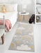 Unique Loom Whimsy Kids Collection Area Rug - Rainbow, Stars, And Clouds