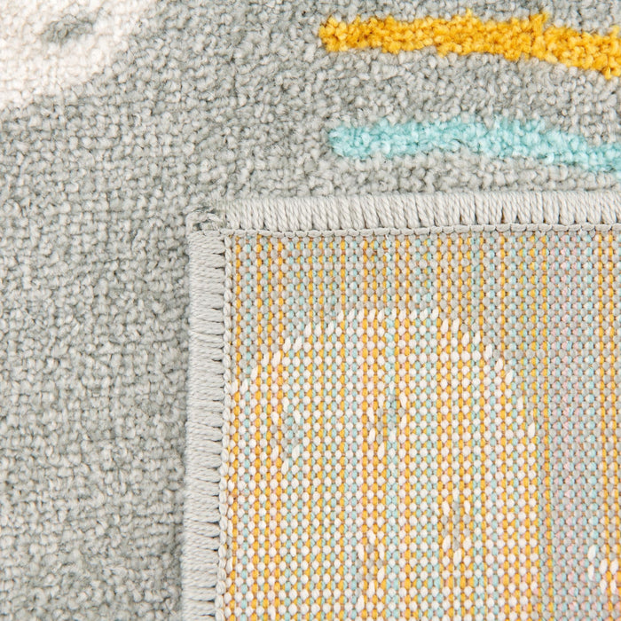 Unique Loom Whimsy Kids Collection Area Rug - Rainbow, Stars, And Clouds