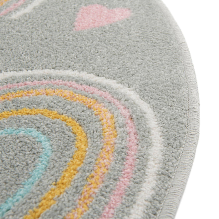 Unique Loom Whimsy Kids Collection Area Rug - Rainbow, Stars, And Clouds