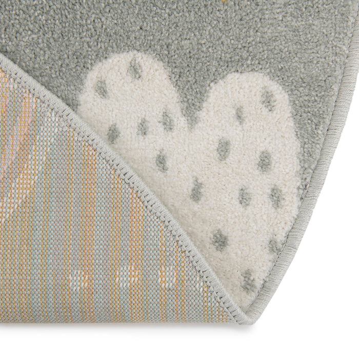 Unique Loom Whimsy Kids Collection Area Rug - Rainbow, Stars, And Clouds