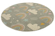 Unique Loom Whimsy Kids Collection Area Rug - Rainbow, Stars, And Clouds