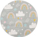 Unique Loom Whimsy Kids Collection Area Rug - Rainbow, Stars, And Clouds