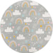 Unique Loom Whimsy Kids Collection Area Rug - Rainbow, Stars, And Clouds