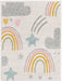 Unique Loom Whimsy Kids Collection Area Rug - Rainbow, Stars, And Clouds
