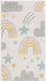 Unique Loom Whimsy Kids Collection Area Rug - Rainbow, Stars, And Clouds