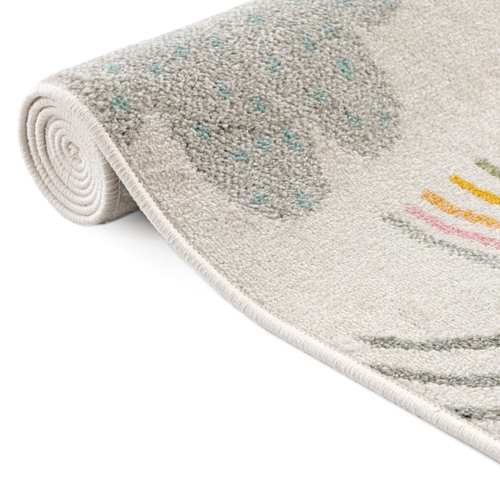 Unique Loom Whimsy Kids Collection Area Rug - Rainbow, Stars, And Clouds