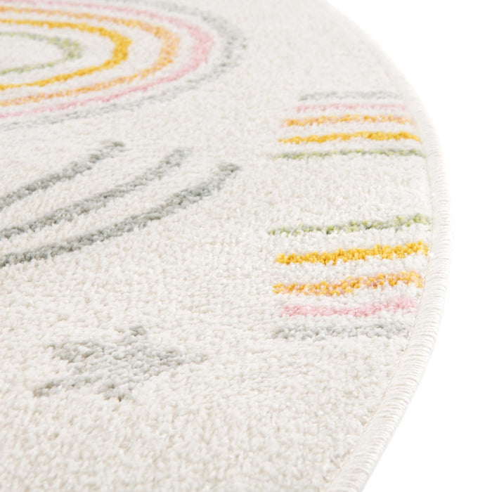 Unique Loom Whimsy Kids Collection Area Rug - Rainbow, Stars, And Clouds