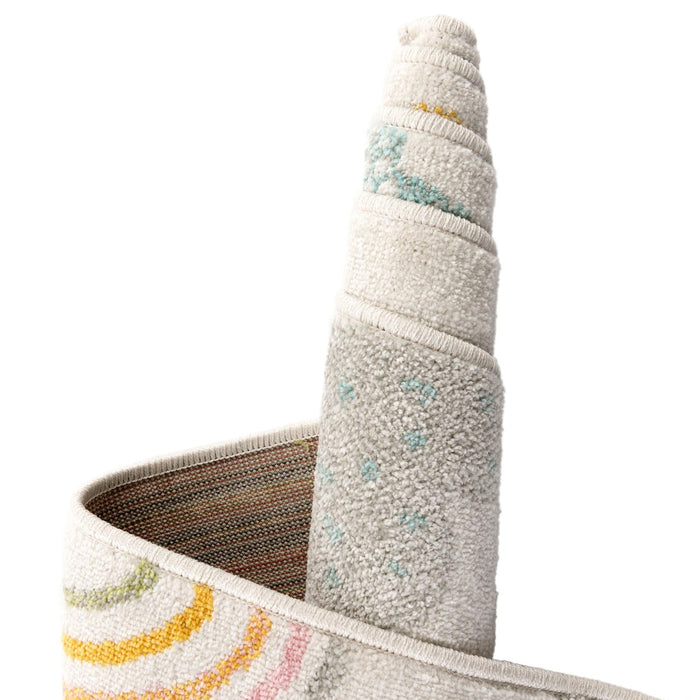Unique Loom Whimsy Kids Collection Area Rug - Rainbow, Stars, And Clouds