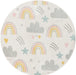 Unique Loom Whimsy Kids Collection Area Rug - Rainbow, Stars, And Clouds