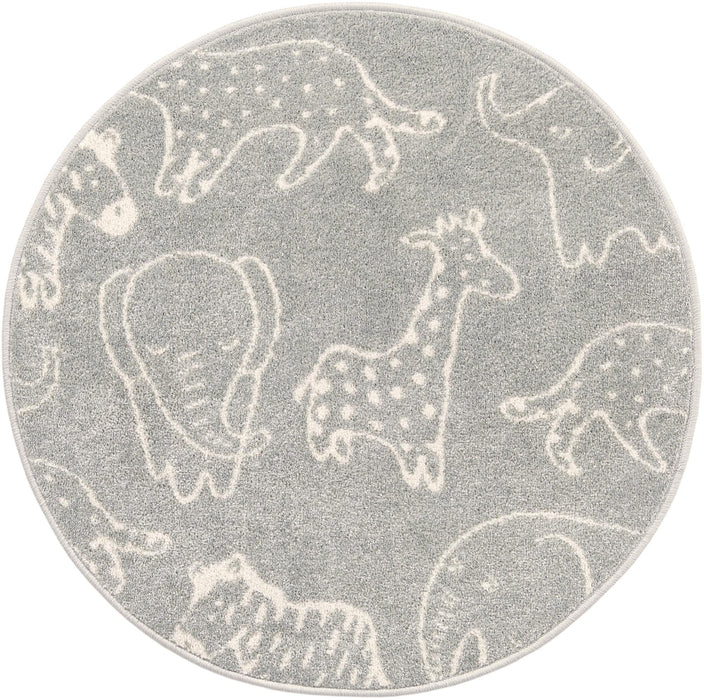 Unique Loom Whimsy Kids Collection Area Rug - Safari Animals