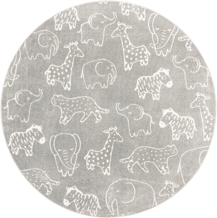 Unique Loom Whimsy Kids Collection Area Rug - Safari Animals
