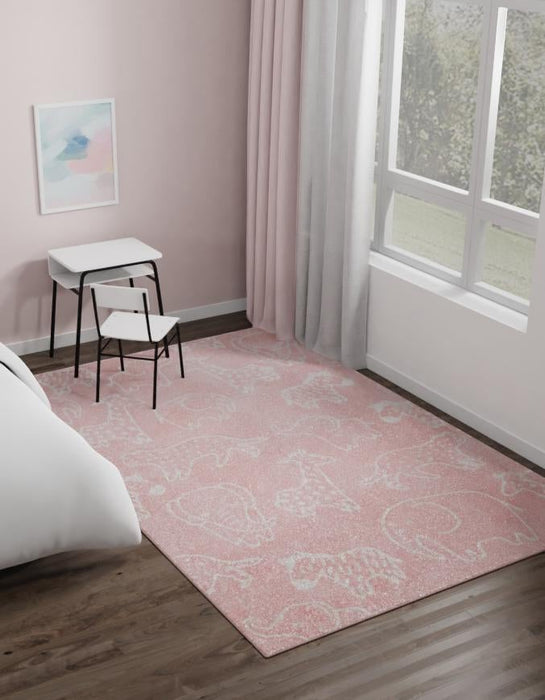 Unique Loom Whimsy Kids Collection Area Rug - Safari Animals