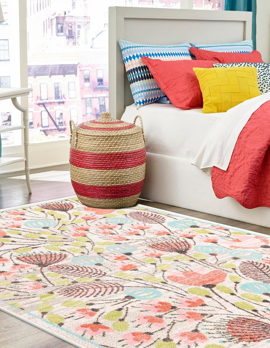 Unique Loom Whimsy Kids Collection Area Rug - Wildflowers