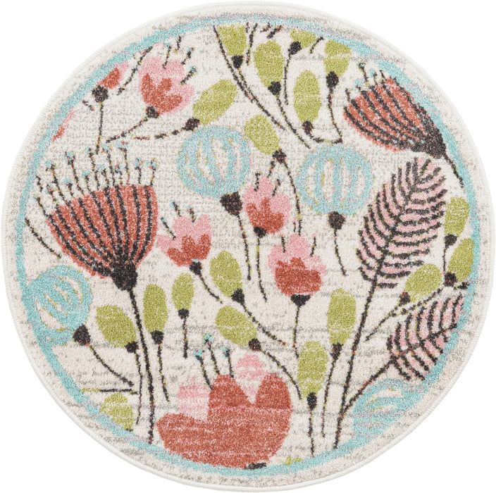 Unique Loom Whimsy Kids Collection Area Rug - Wildflowers