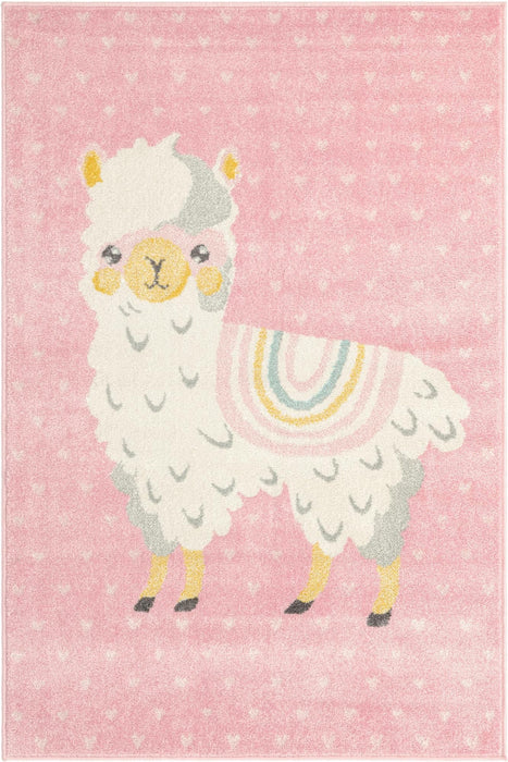 Unique Loom Whimsy Kids Collection Area Rug - Llama