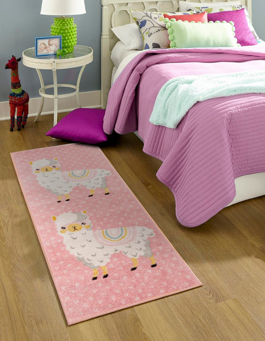 Unique Loom Whimsy Kids Collection Area Rug - Llama