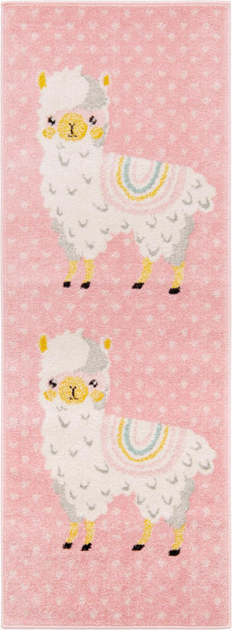 Unique Loom Whimsy Kids Collection Area Rug - Llama