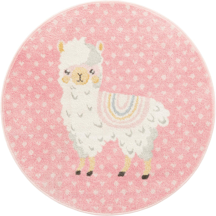 Unique Loom Whimsy Kids Collection Area Rug - Llama