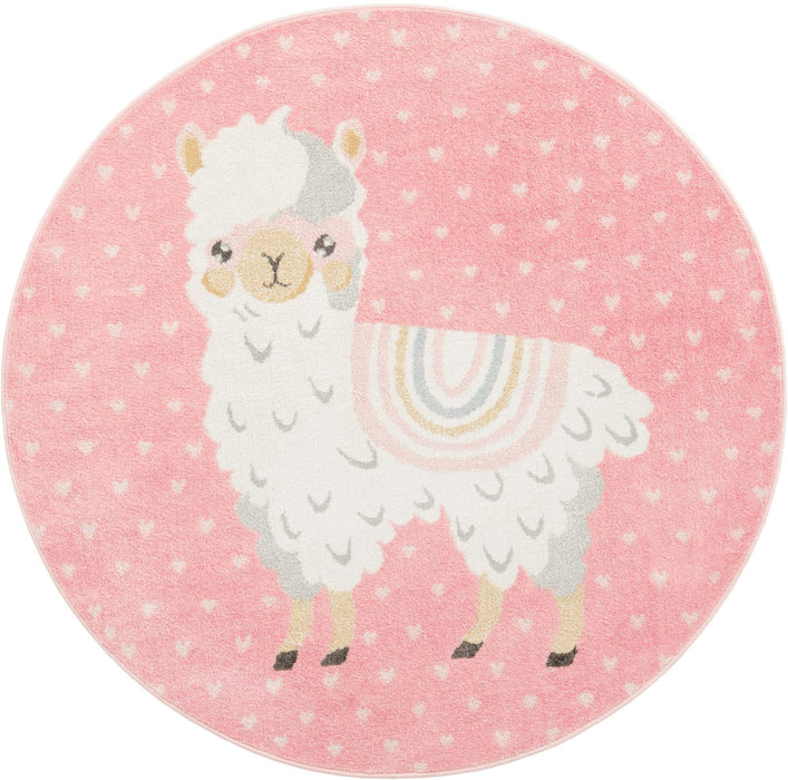 Unique Loom Whimsy Kids Collection Area Rug - Llama