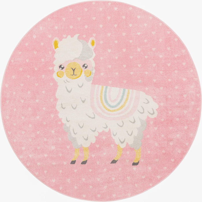 Unique Loom Whimsy Kids Collection Area Rug - Llama