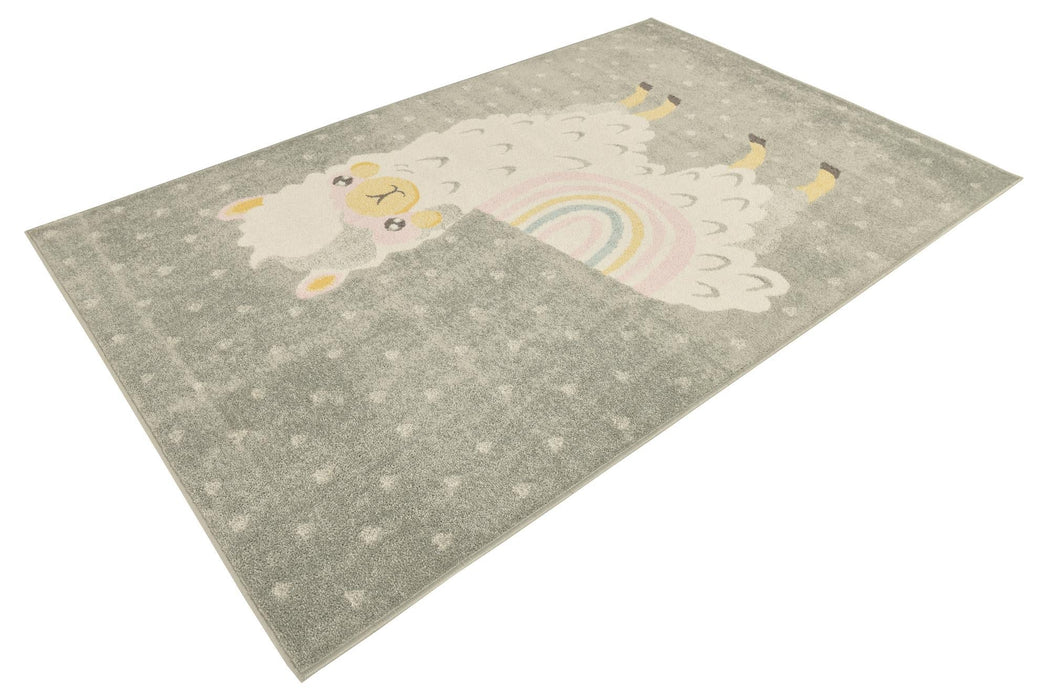 Unique Loom Whimsy Kids Collection Area Rug - Llama