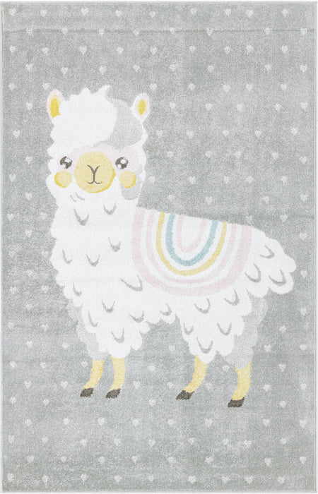 Unique Loom Whimsy Kids Collection Area Rug - Llama