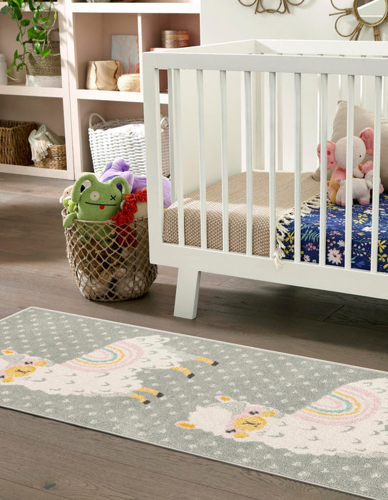 Unique Loom Whimsy Kids Collection Area Rug - Llama