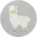 Unique Loom Whimsy Kids Collection Area Rug - Llama