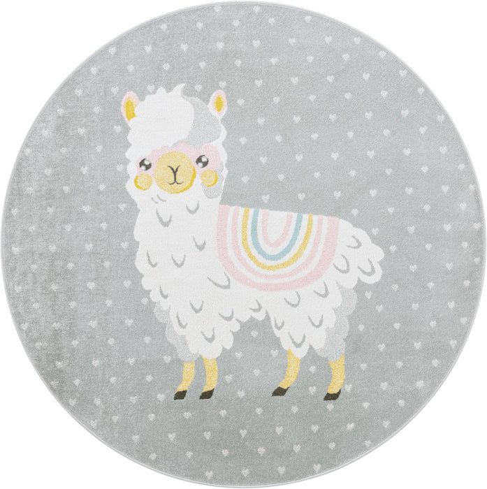 Unique Loom Whimsy Kids Collection Area Rug - Llama