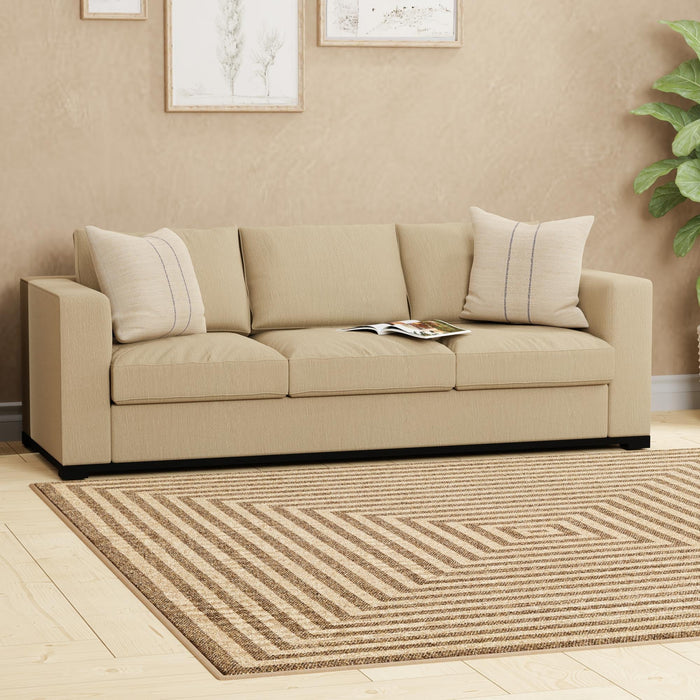 Unique Loom Dunes Collection Area Rug - Piasek