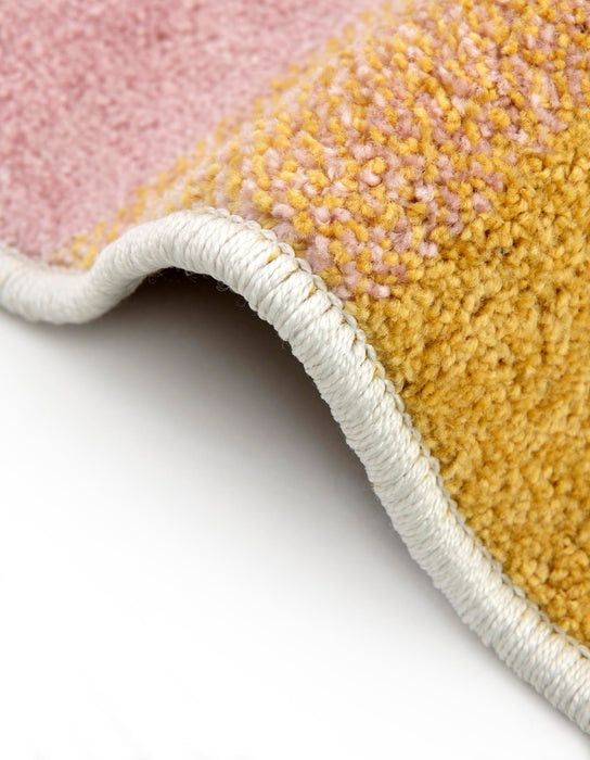 Unique Loom Whimsy Kids Collection Area Rug - Pastel Abstract Rainbow