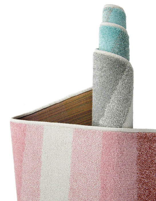 Unique Loom Whimsy Kids Collection Area Rug - Pastel Abstract Rainbow