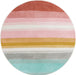 Unique Loom Whimsy Kids Collection Area Rug - Pastel Abstract Rainbow