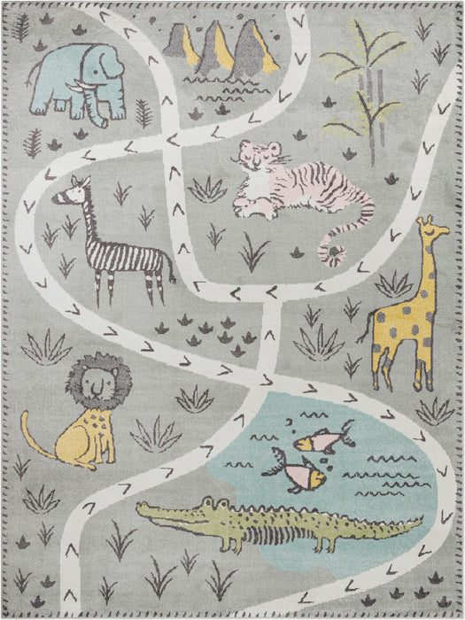 Unique Loom Whimsy Kids Collection Area Rug - Jungle