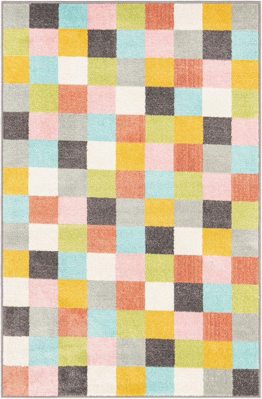 Unique Loom Whimsy Kids Collection Area Rug - Checks