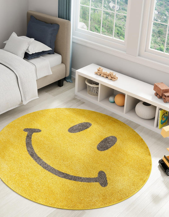 Unique Loom Whimsy Kids Collection Area Rug - Smilie
